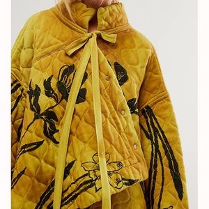 FREE PEOPLE Annie Quilt Sweatshirt New! Darling! Small